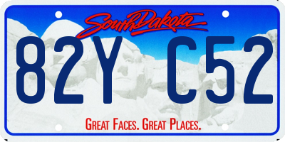 SD license plate 82YC52