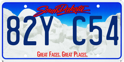 SD license plate 82YC54