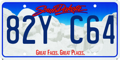SD license plate 82YC64