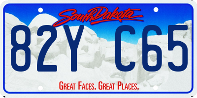 SD license plate 82YC65
