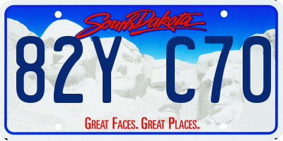 SD license plate 82YC70