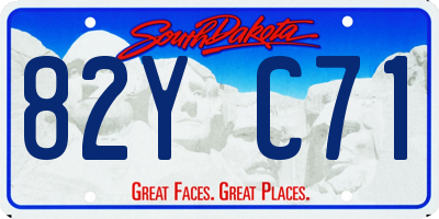 SD license plate 82YC71