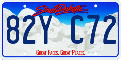 SD license plate 82YC72
