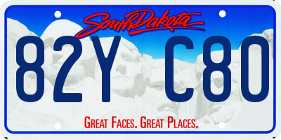 SD license plate 82YC80