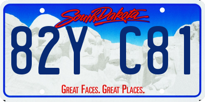 SD license plate 82YC81