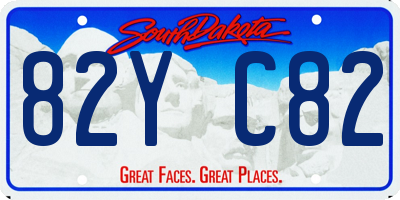 SD license plate 82YC82