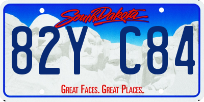 SD license plate 82YC84