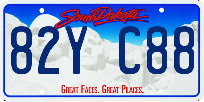 SD license plate 82YC88