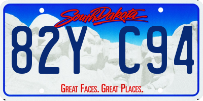 SD license plate 82YC94