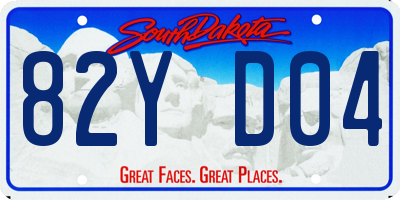 SD license plate 82YD04
