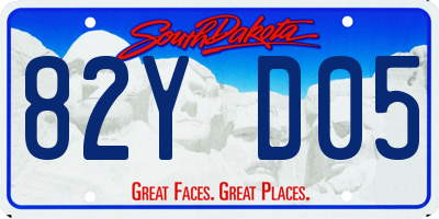 SD license plate 82YD05