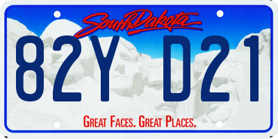 SD license plate 82YD21