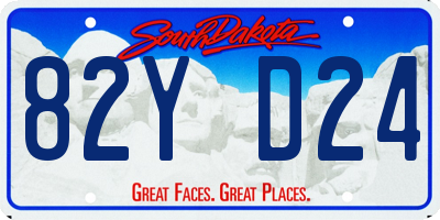SD license plate 82YD24