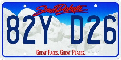 SD license plate 82YD26