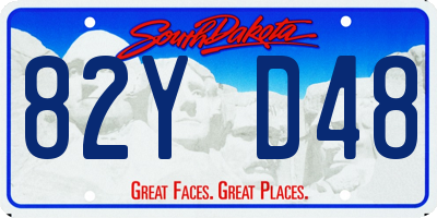 SD license plate 82YD48