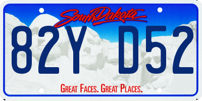 SD license plate 82YD52