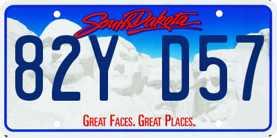 SD license plate 82YD57
