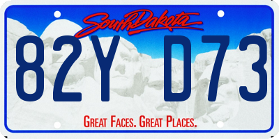 SD license plate 82YD73
