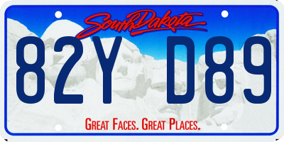 SD license plate 82YD89