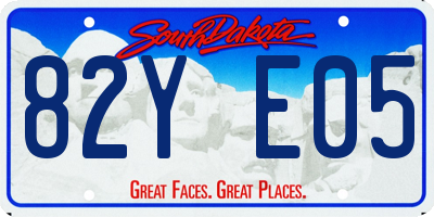 SD license plate 82YE05