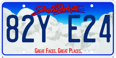 SD license plate 82YE24