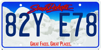 SD license plate 82YE78