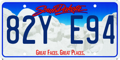 SD license plate 82YE94