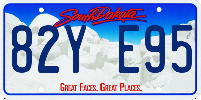 SD license plate 82YE95