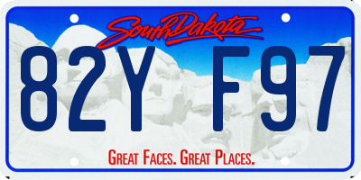 SD license plate 82YF97