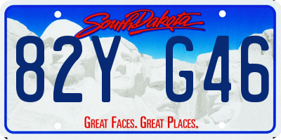 SD license plate 82YG46