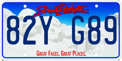 SD license plate 82YG89