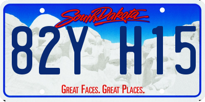 SD license plate 82YH15