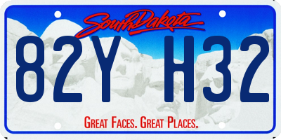 SD license plate 82YH32