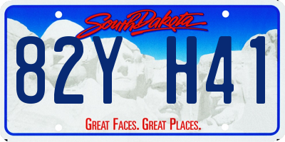 SD license plate 82YH41