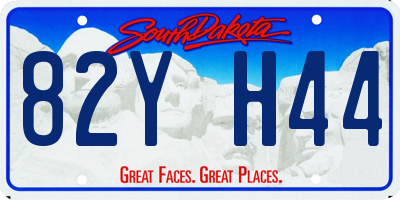 SD license plate 82YH44