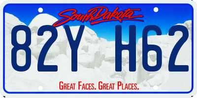 SD license plate 82YH62