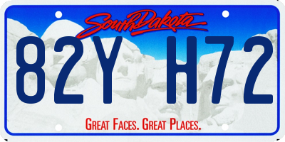 SD license plate 82YH72