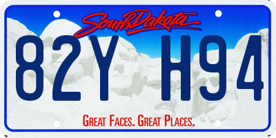 SD license plate 82YH94