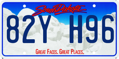 SD license plate 82YH96