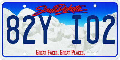 SD license plate 82YI02