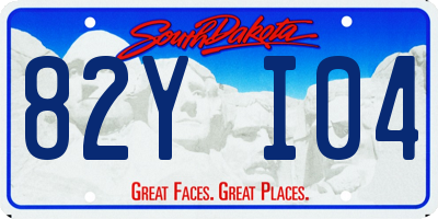 SD license plate 82YI04