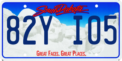 SD license plate 82YI05