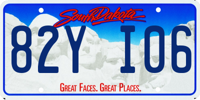 SD license plate 82YI06
