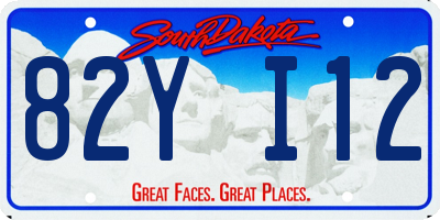 SD license plate 82YI12