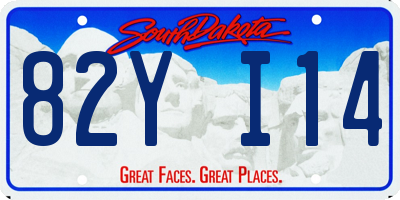 SD license plate 82YI14