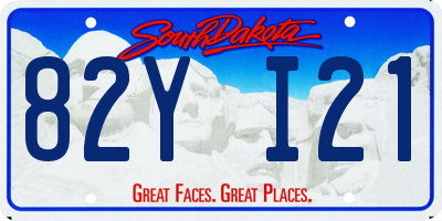 SD license plate 82YI21