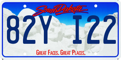 SD license plate 82YI22