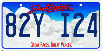 SD license plate 82YI24