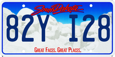 SD license plate 82YI28