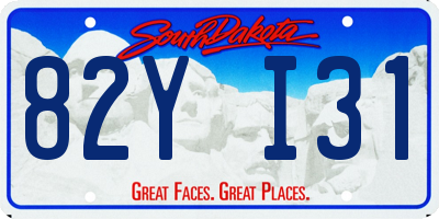 SD license plate 82YI31